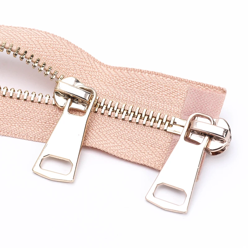 5# 70cm Metal Zipper Open Ended Double Slider Two-way Zip Replaceable Jacket Coat Repair Zip Diy Sewing Accessories