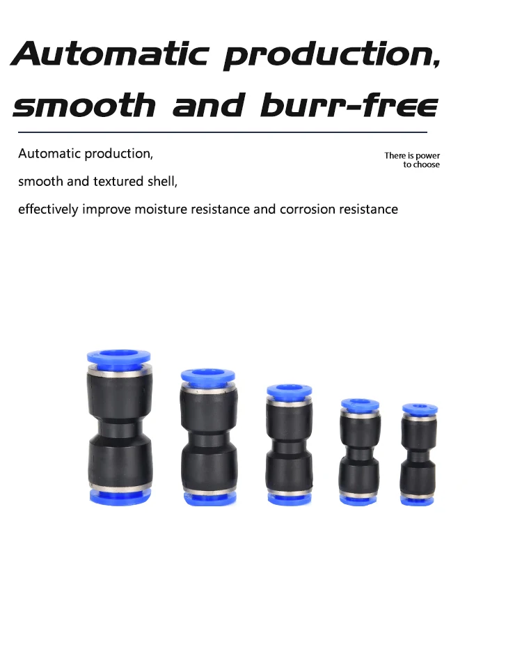 CG 60 Teile/schachtel Set Luft Gerade Pneumatische Armaturen PU Schlauch Rohre Push-in Schnellverschluss PU-4-6-8mm Kunststoff Schlauch Kupplungen – Detail 3