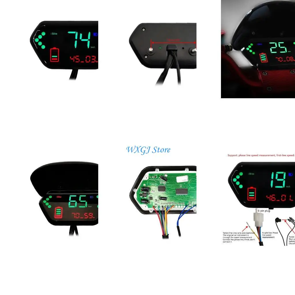 

37JE Bike Computer,Cycling Computer, Speedometer Odometer with LED Display,Waterproof for Electric Bike