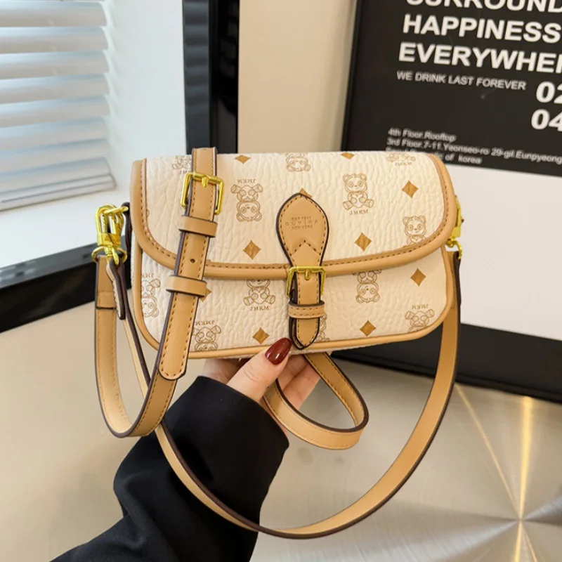 Fashionable Retro Print Underarm Bag for Women's Light Luxury Versatile Shoulder Crossbody Bag High End Ladies Small Square Bag