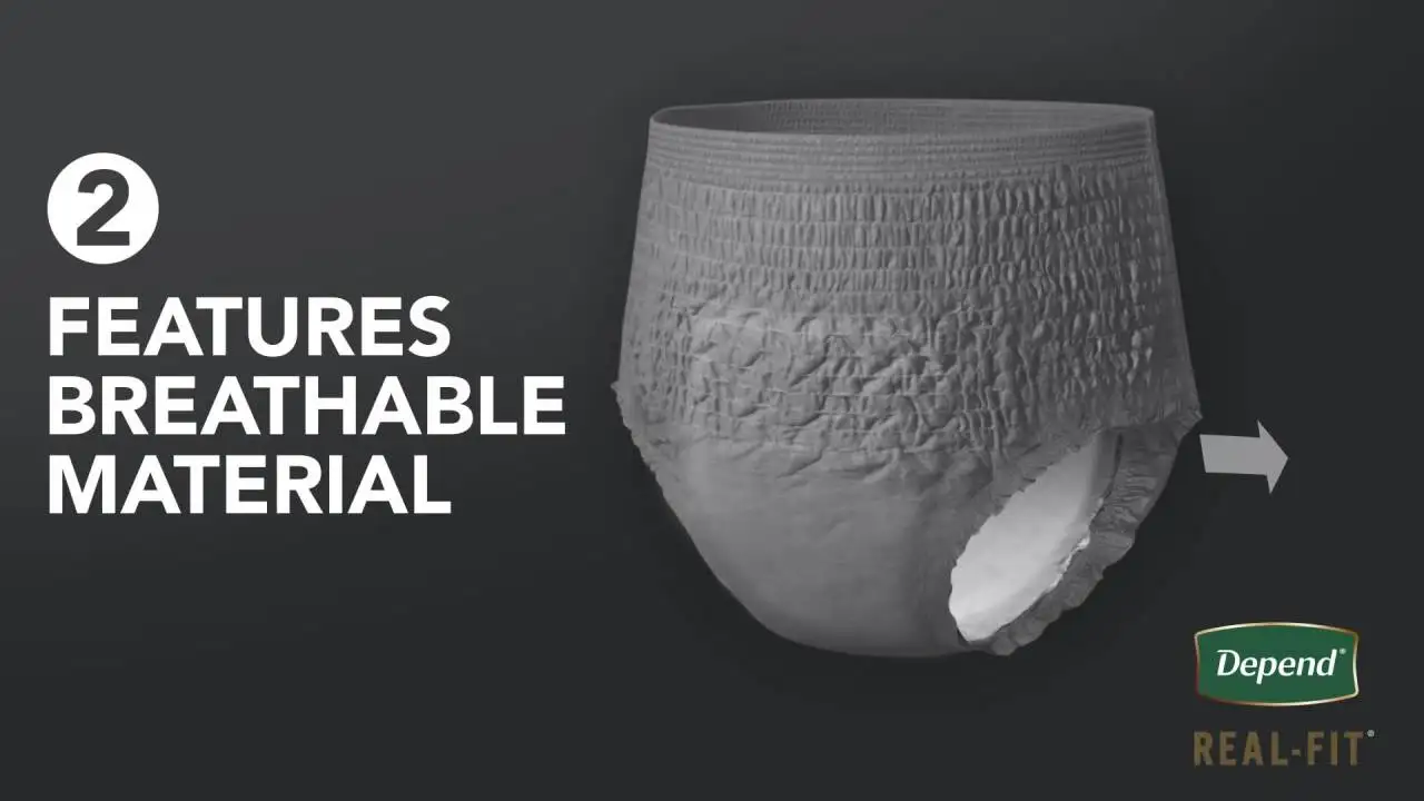 Real Fit Incontinence Underwear for Men, Adult Diapers, L/Xl, Grey, 52 Count