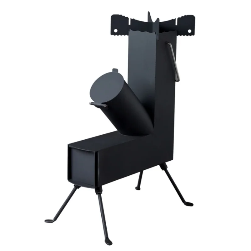 Liga de aço acampamento fogão a lenha portátil foguete fogão aquecimento fogão a lenha tenda queimador madeira para acampamento cozinhar acessórios