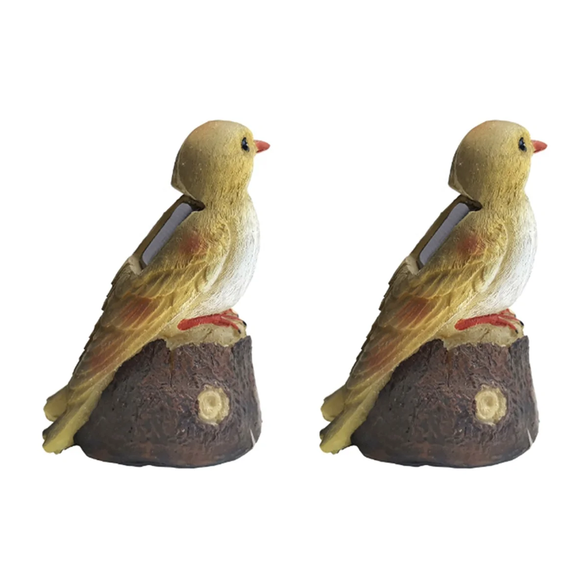 

A06T-2pcs Solar Lights Outdoor Solar Parrot Light Bird Resin Craft Lawn Balcony Night Light Garden Decor