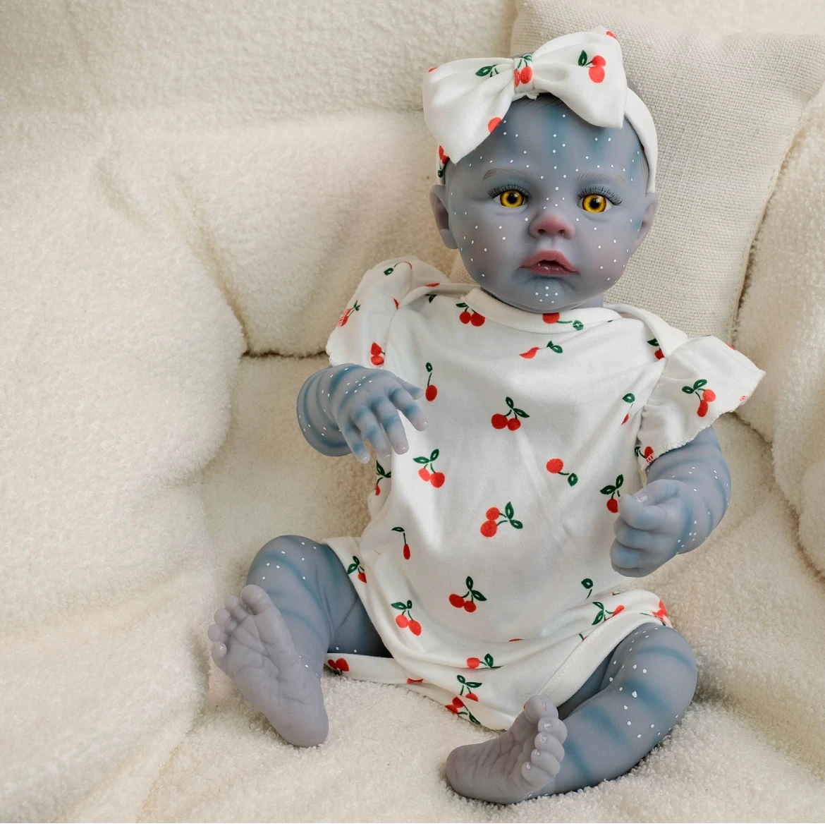 

18 inch Meadow Collector's Reborn Doll Soft Vinyl Body with 3D Vein Mapping &Magnetic Pacifier Ideal Birthday Gift for Children