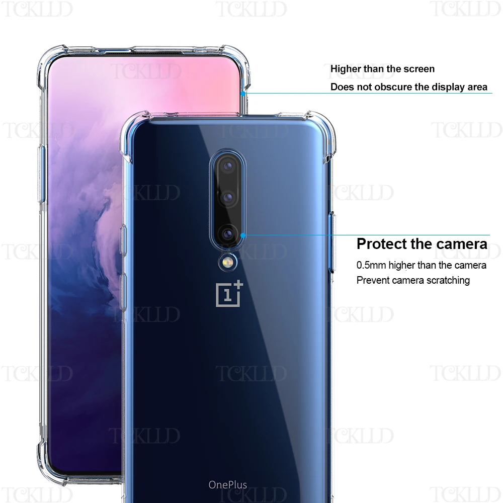 Clear Soft TPU For OnePlus 6 7 8 9 10 Pro 5G Anti-shock Shockproof Case Full Cover Back OnePlus Nord CE 2 6T 7T 8T Pro ACE Shell