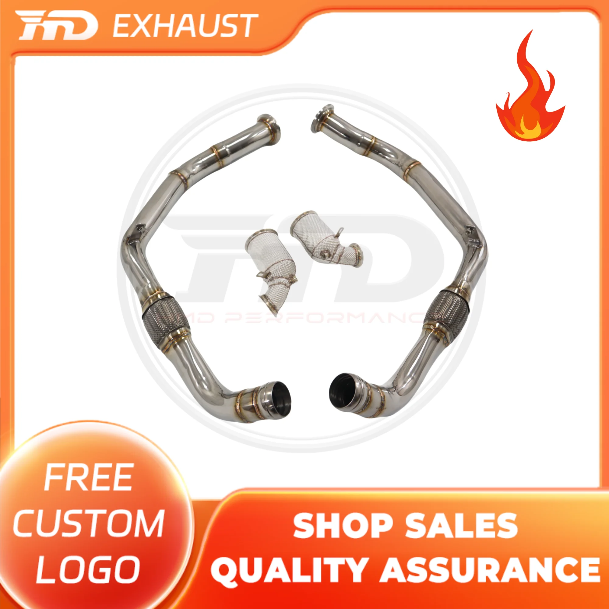

HMD Hot sale downpipe and Middle Pipe for Porsche Panamera 971 Turbo 4.0T Exhaust System Stainless Steel Performance without OPF