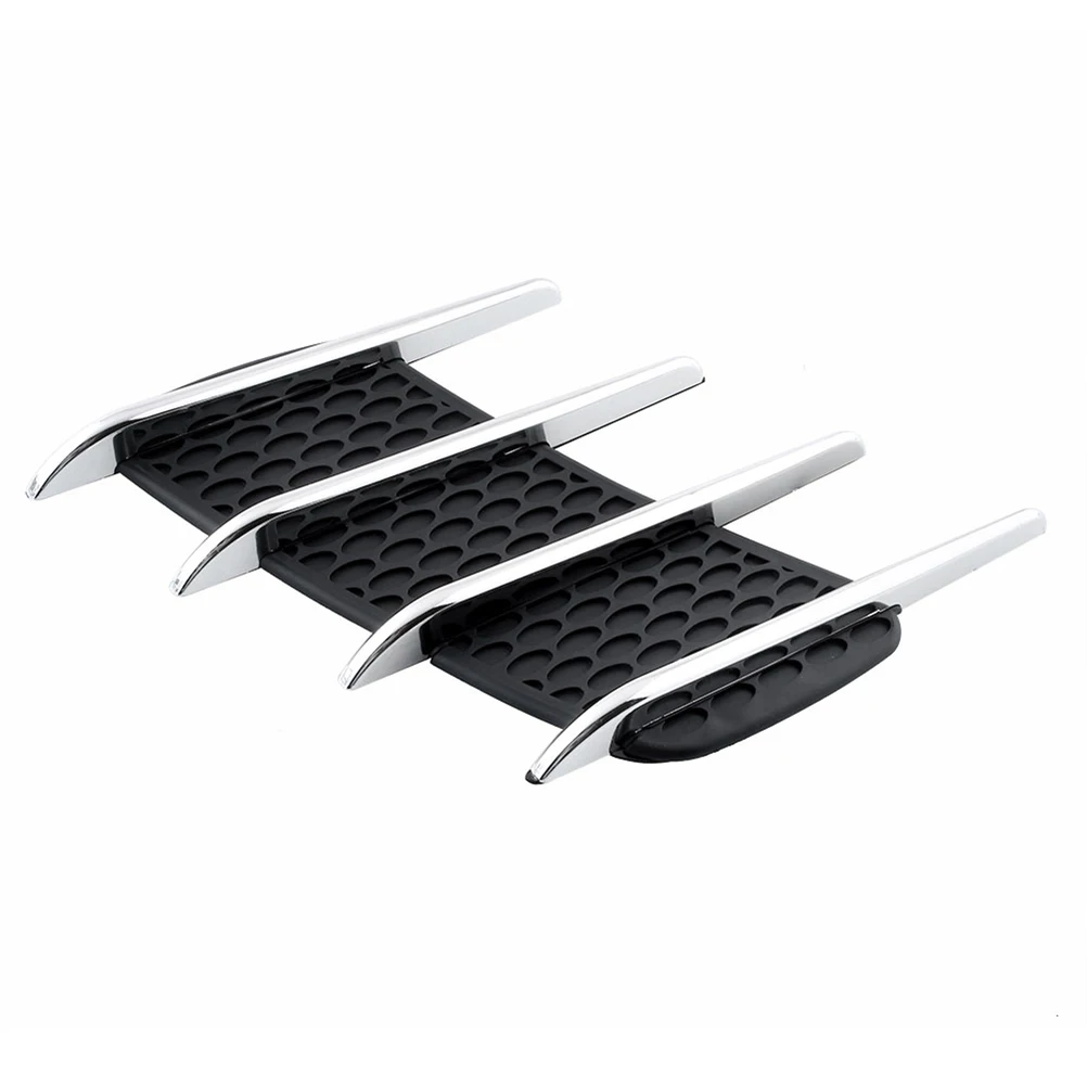 

2pcs Car Air Vent Decorations ABS Plastic Electroplating Adhesive Base Easy Install Waterproof Grille Sticker Side Door Bumper