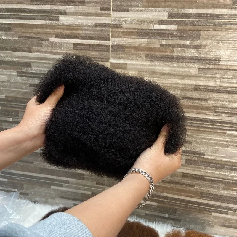 الأفرو غريب مجعد الكروشيه النسيج حزم الشعر البشري 12-22 بوصة ملحقات جديلة القذرة # 1ب # 4 # 30 # 27 # 613 # 99J للنساء