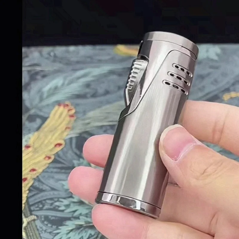 JOBON Metal Multifunctional Butane Gas Lighter Powerful Blue Flame Turbine Torch Jet Cigar Lighter Men's Gift with Cigar Punch