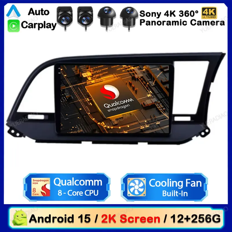 

Android 15 Car Radio For Hyundai Elantra 6 2015 2016 2017 2018 GCarplay Auto Multimidia Video Player Head Unit PS NAVI 4G WIFI