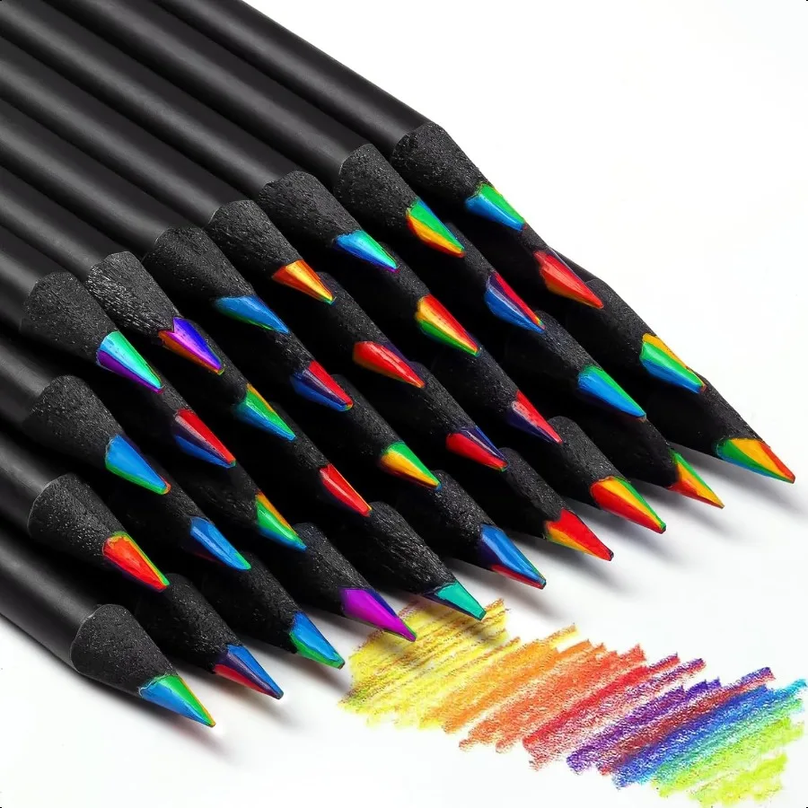 

36 Pack Rainbow Colored Pencils 7 Assorted Rainbow Pencil for Colorful Wooden Pencils Bulk Art plies for Adults Drawing Sketchi