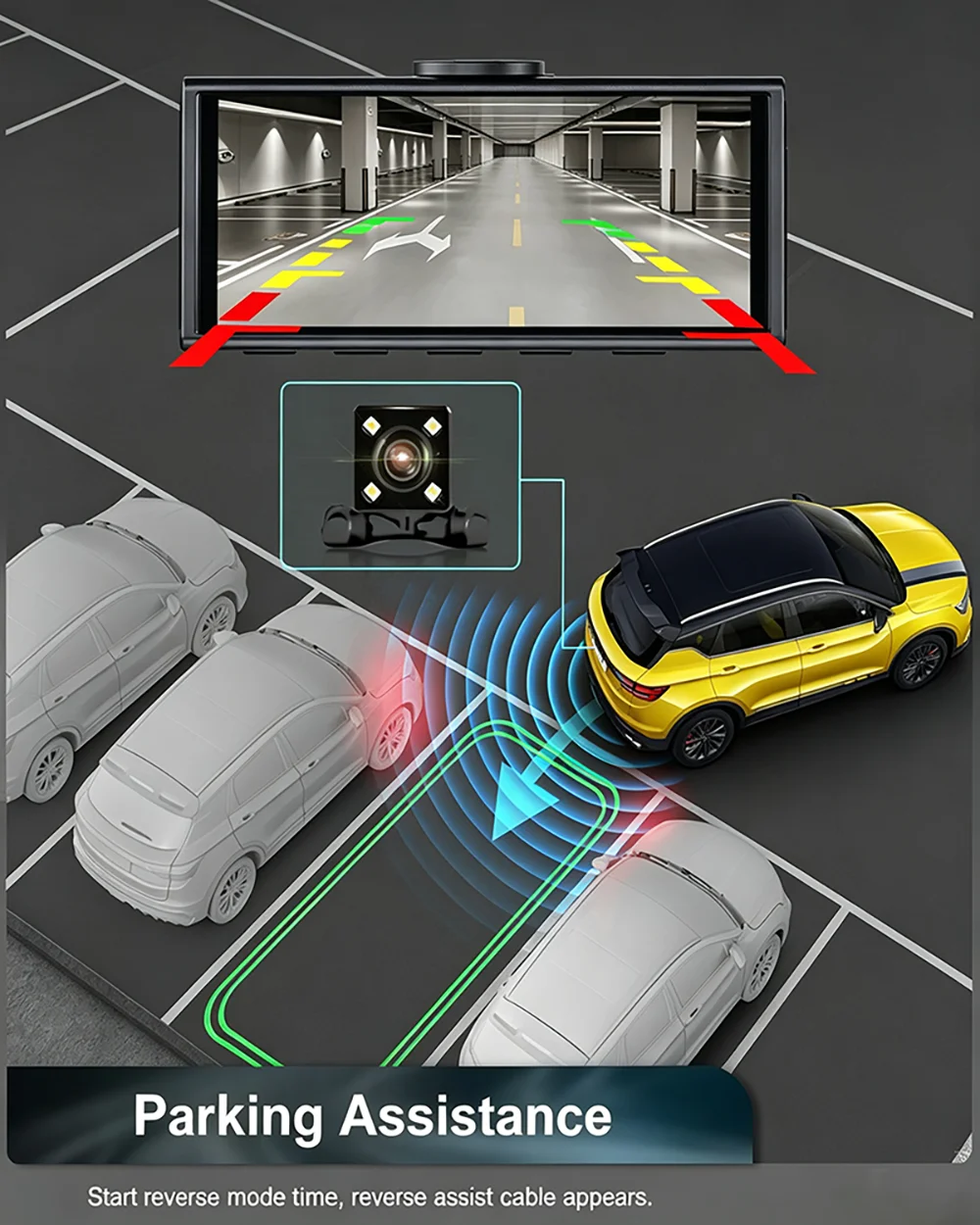 Auto-Fahrkamera HD 1080P 3/4-Kanal Dashcam Black Box mit eingebautem G-Sensor, Nachtsicht, Schleifenaufnahme, 24-Stunden-Parkmodus – Detail 11