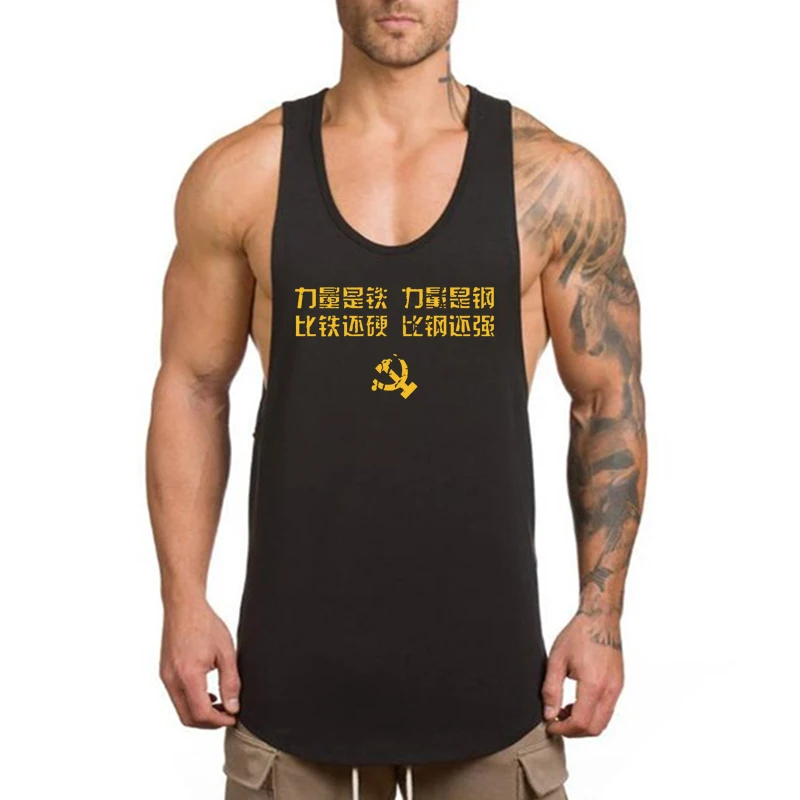 

New Mens Running Workout Sporting Gym Fashion Vest Fitness Sleeveless Shirt Muscle Clothing Brand Tank Top Bodybuilding Singlets