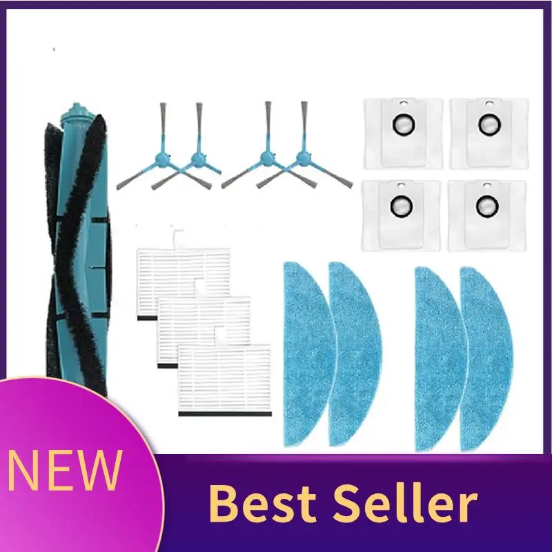 

16 Pcs For Conga 8290 Sweeping Robot Accessories Main Side Brush Dust Bag Mop Cleaner Parts Replacement