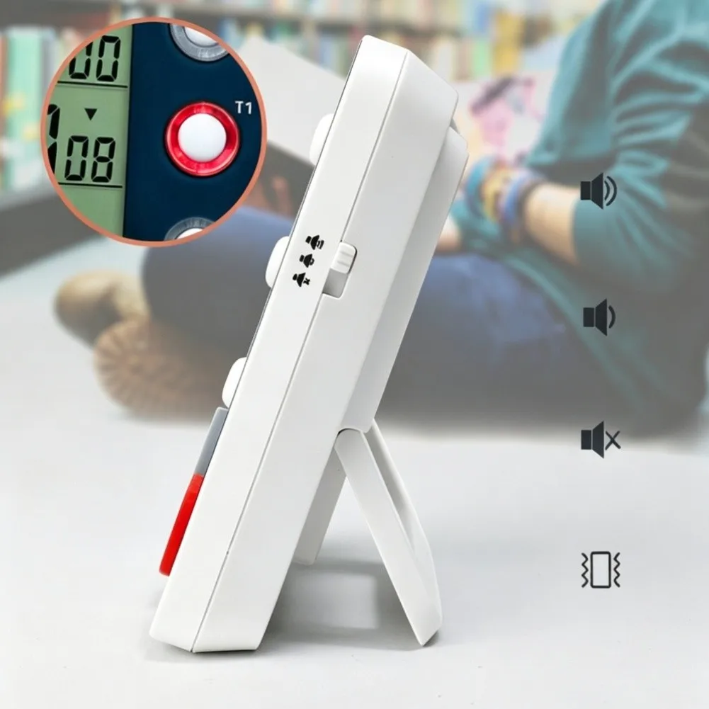1Pc 3-Channel Dual Count Up Down Timer Large Display Magnetic Stand For Kitchen Cooking Workout Homework Alarm Clock Gadget