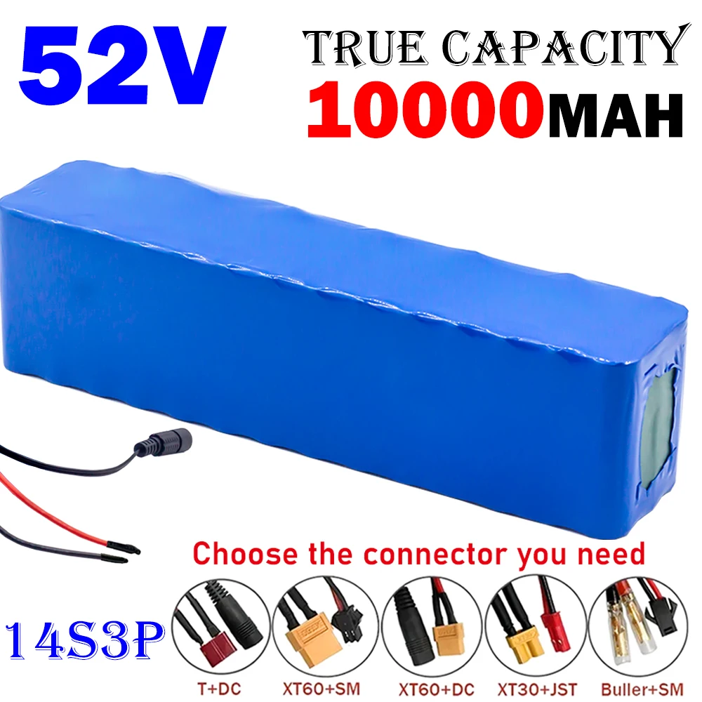 14S3P battery 52V Electric Bike Lithium Battery Pack 10000mAh  Ebike Battery for Bicycle Scooter Motorcycle sightseeing buses