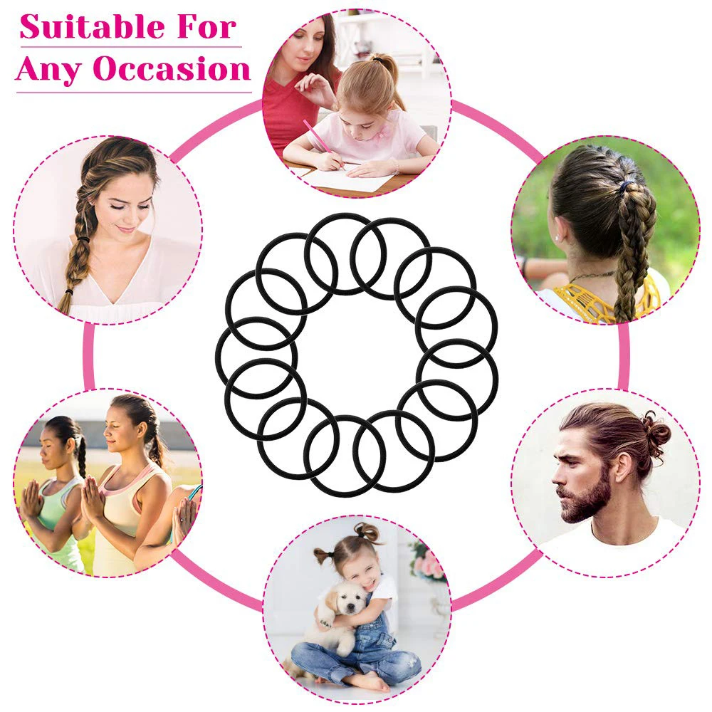 100Pcs Women Elastic Hair Band Small Rubber Rope Braider Ponytail Holder Tie Colorful Basic Hair Band Scrunchie Hair Accessories