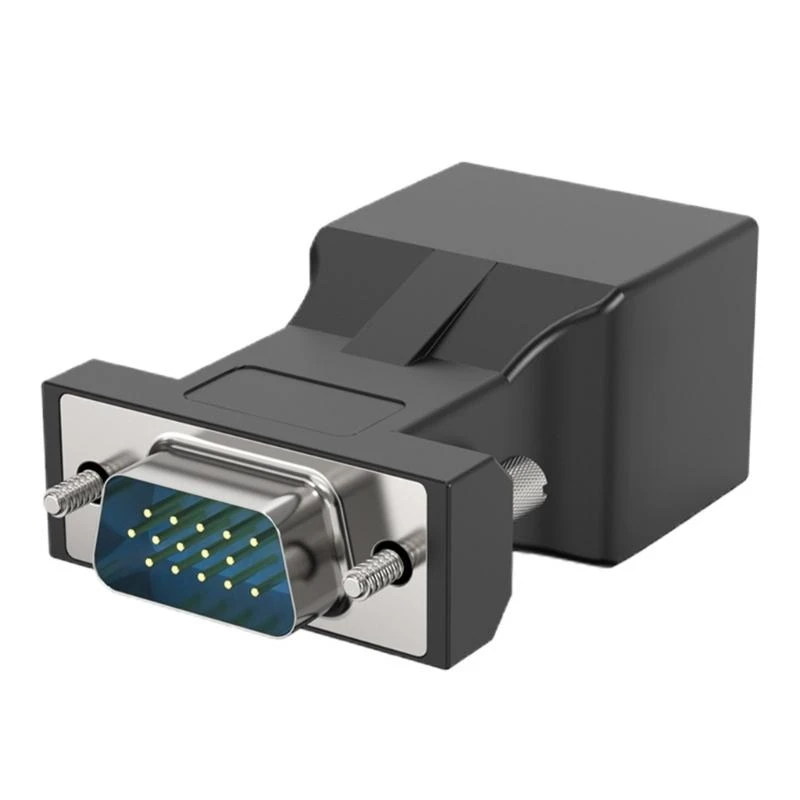 G6DD VGA to RJ45 Conversion Adapter for Enhances Video Streaming Networking Engineer