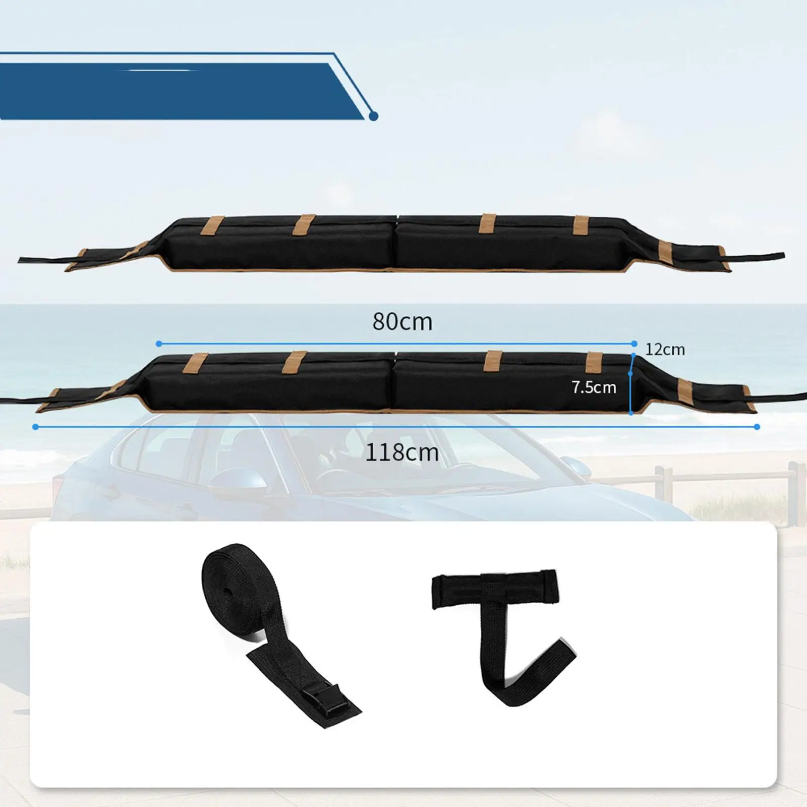 رف سقف ناعم للسيارات وإكسسوارات السيارات العالمية لـ Canoe Paddleboard Yak
