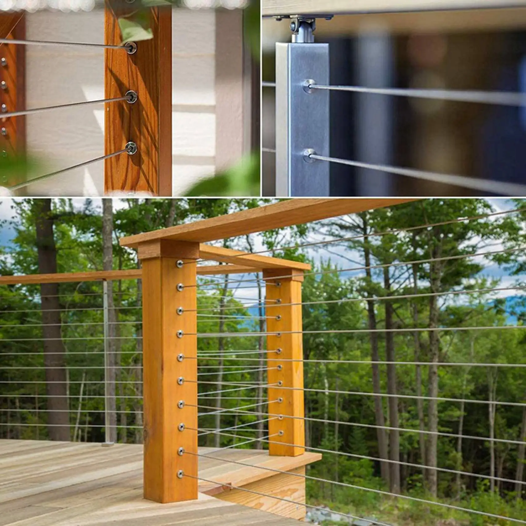 160Pcs T316 Stainless Steel Protector Sleeves For 1/8 Inch Deck Cable Railing Kit For Wood & Metal Posts DIY Balustrade-ABGL