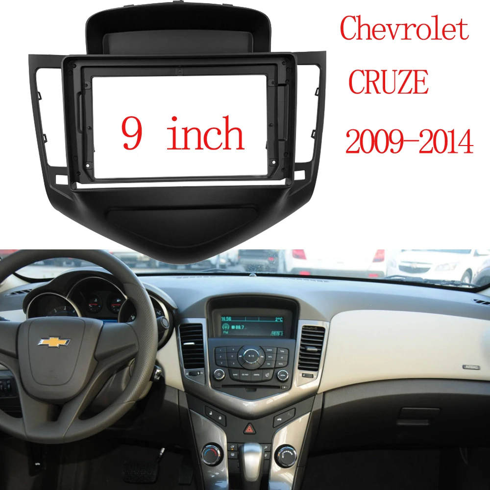 Car Radio Fascias Frame For Chevrolet Cruze J300 2008-2014 9 inch Stereo Panel Wiring Harness Power Cable Adapter Canbus Decoder