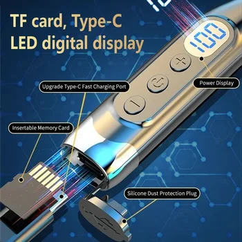 無線頸掛式藍牙耳機,附麥克風,長續航,高品質運動耳機,支援TF卡 8 最佳銷售 頸掛式藍牙耳機 - №6