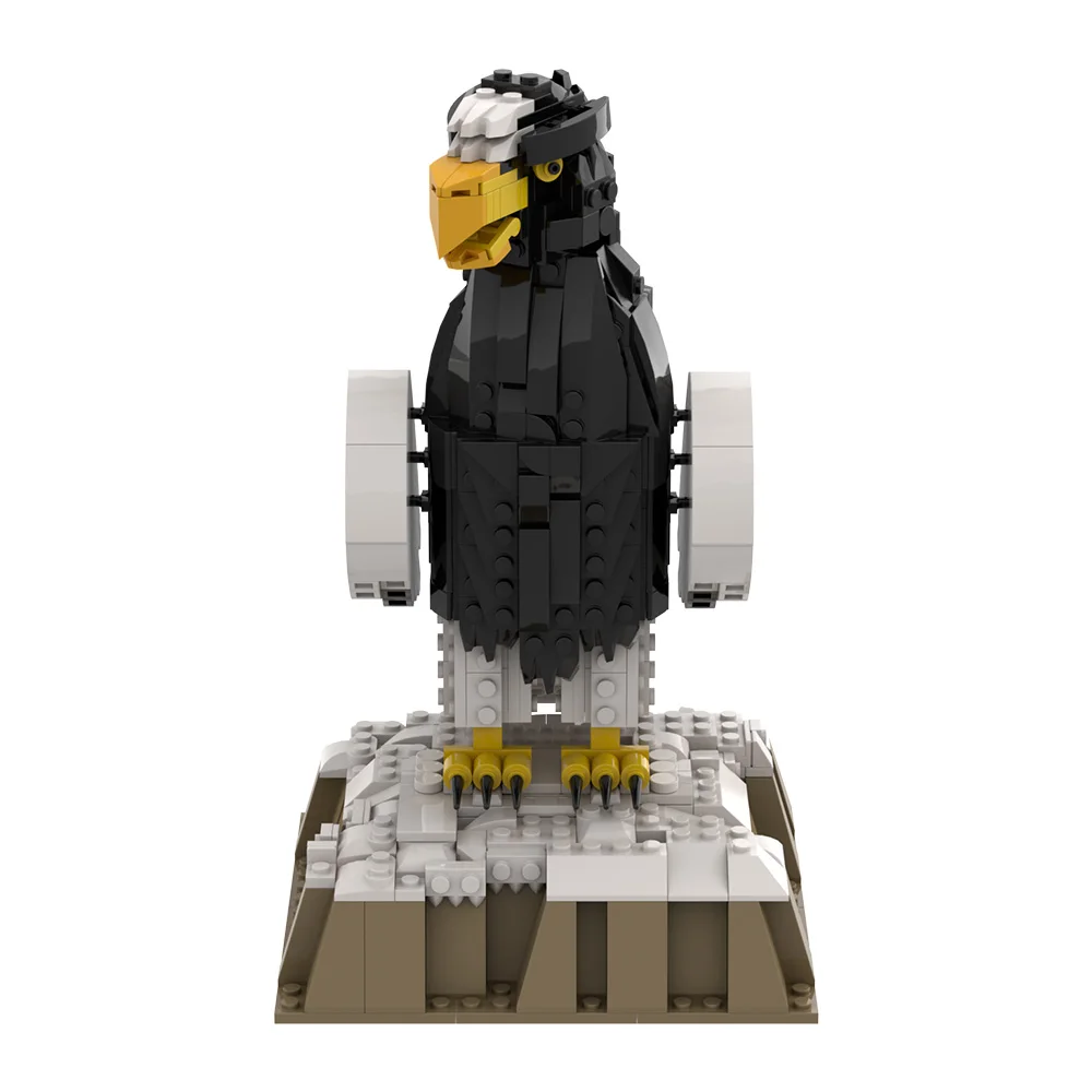 MOC – blocs de construction d'aigle de mer de Steller, oiseaux créatifs, modèle corbeau Bluejay, briques, jouet assemblé à monter soi-même, cadeau pour enfants