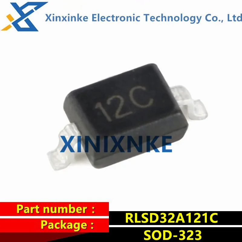 100PCS RLSD32A121C SOD-323 12V Marking:12C Bidirectional SMD ESD Diode