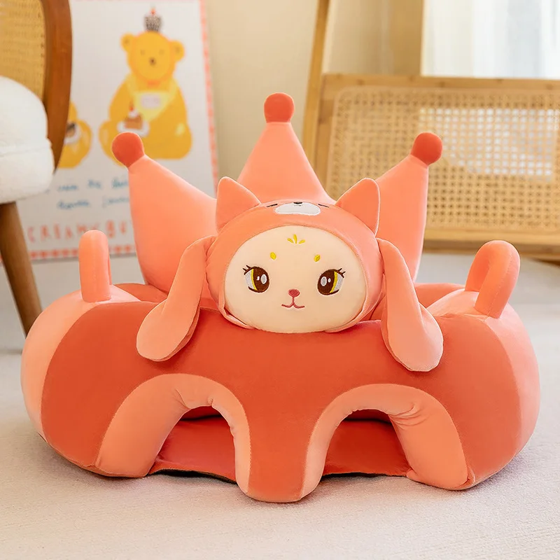 Cute Cartoon Baby Sofa Cover Learning to Sit Seat Feeding Chair Case Kids Baby Sofa Skin Infant Baby Seat Sofa Without Cotton