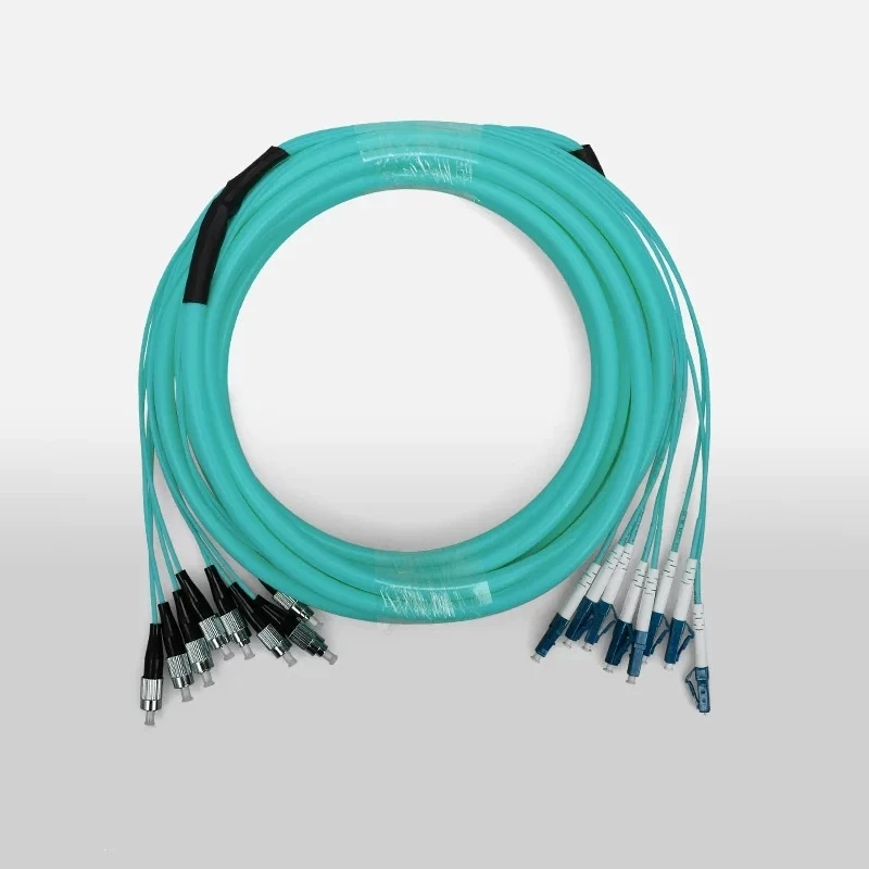 fiber patchcord bundle indoor OM3 LC-FC 4/6/8/12/24 cores optical jumper Multimode optical fibre patch lead 4C 6C 8C 12C 24C 10m