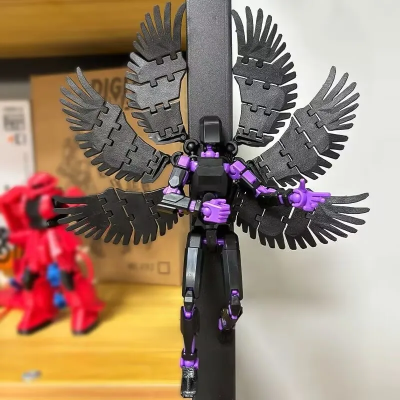 3d Printed Mannequin Dummy 8 Wings Angel Demon Series Action Figures Multi-Jointed Movable Shapeshift Robot Parent-Child Toys