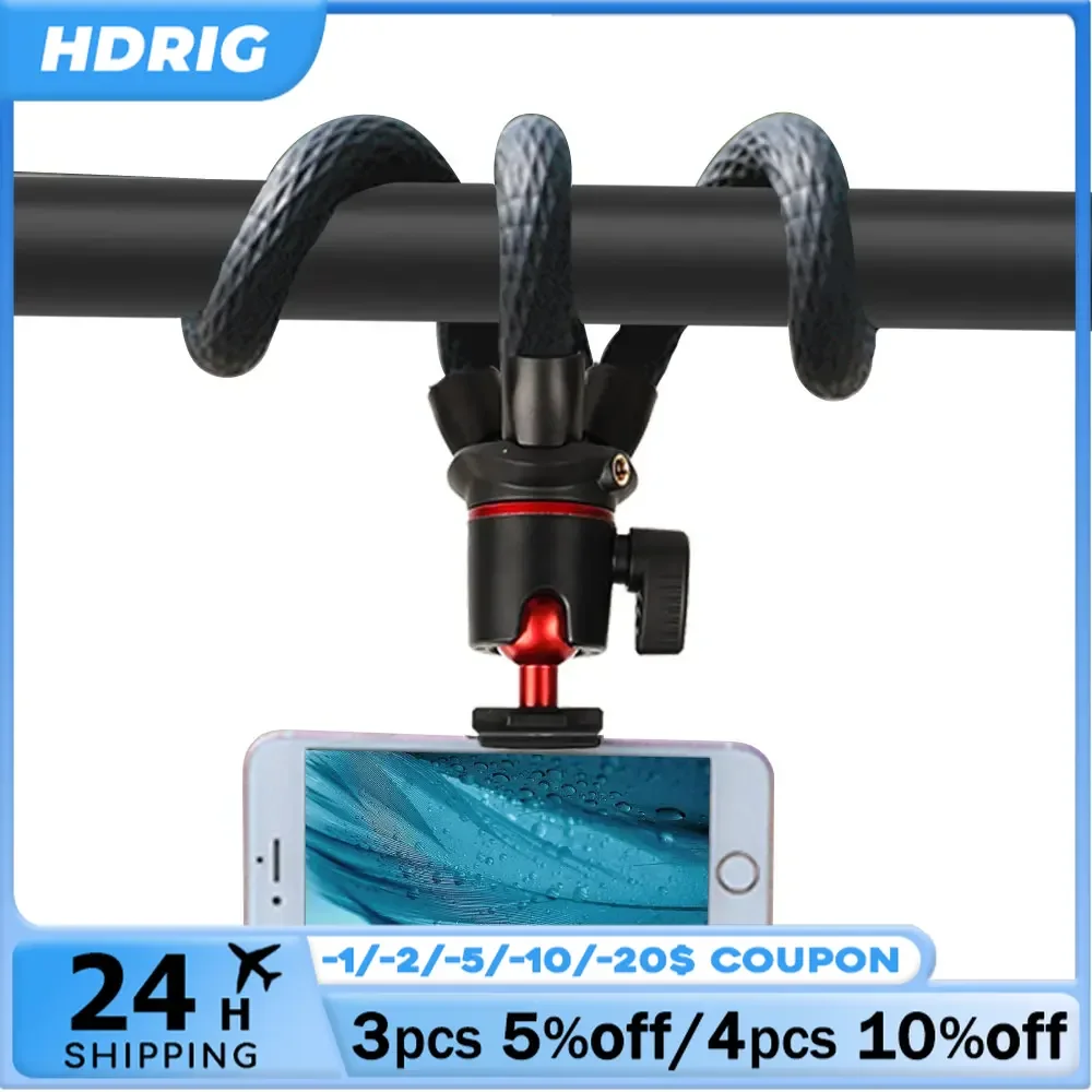 HDRIG Flexible Sponge Octopus  Tripod Stand With  Flexible Neo-Rubber Legs For DSLR Camera And Smartphone  HUAWEI   Xiaomi