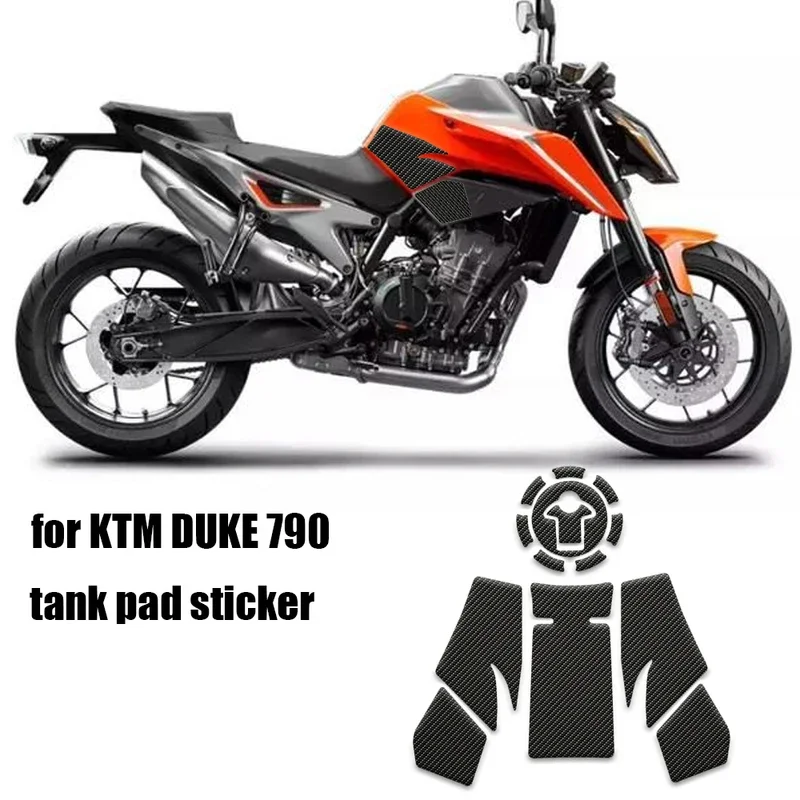 

Для KTM DUKE 790 2020-2023 мотоцикл противоскользящая накладка на топливный бак боковая коленная рукоятка наклейка протектор водонепроницаемая наклейка 3D
