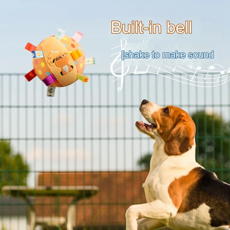 Interactive Ball Dog Toy Plush Dog Toys Soccer Ball With Straps Dog Training Toy Dog Balls For Small & Medium Dog