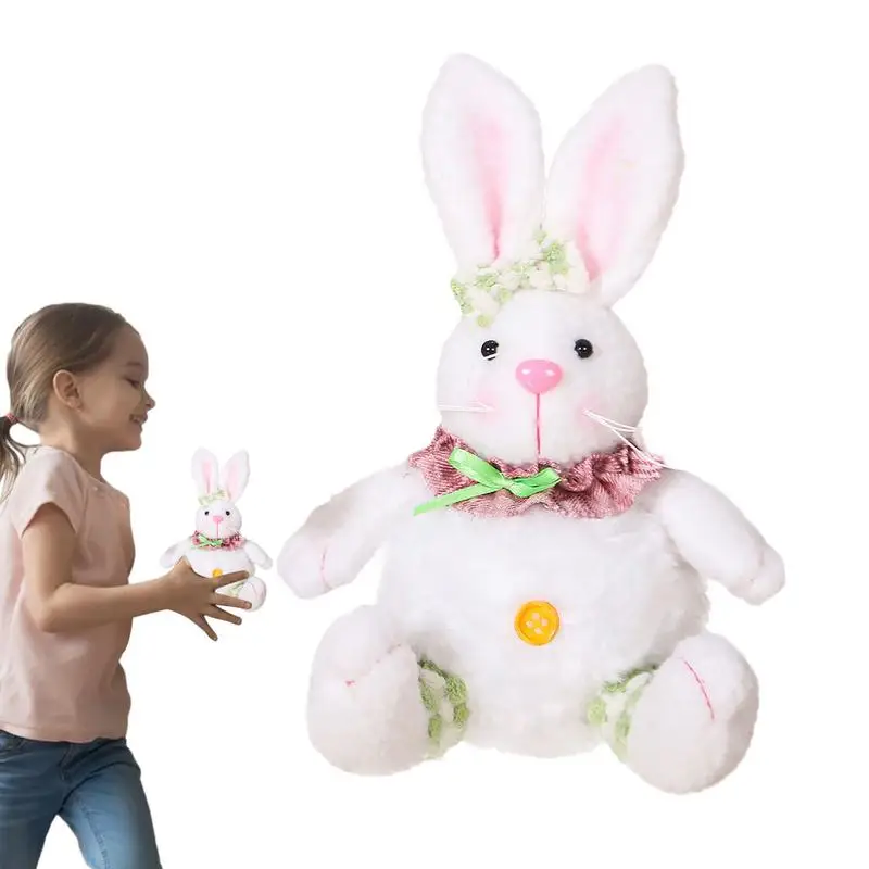 Lapin en peluche polyvalent pour décoration de bureau, jouets d'animaux mignons, table murale, chambre à coucher, meuble TV CPull, enfants, beurre en peluche