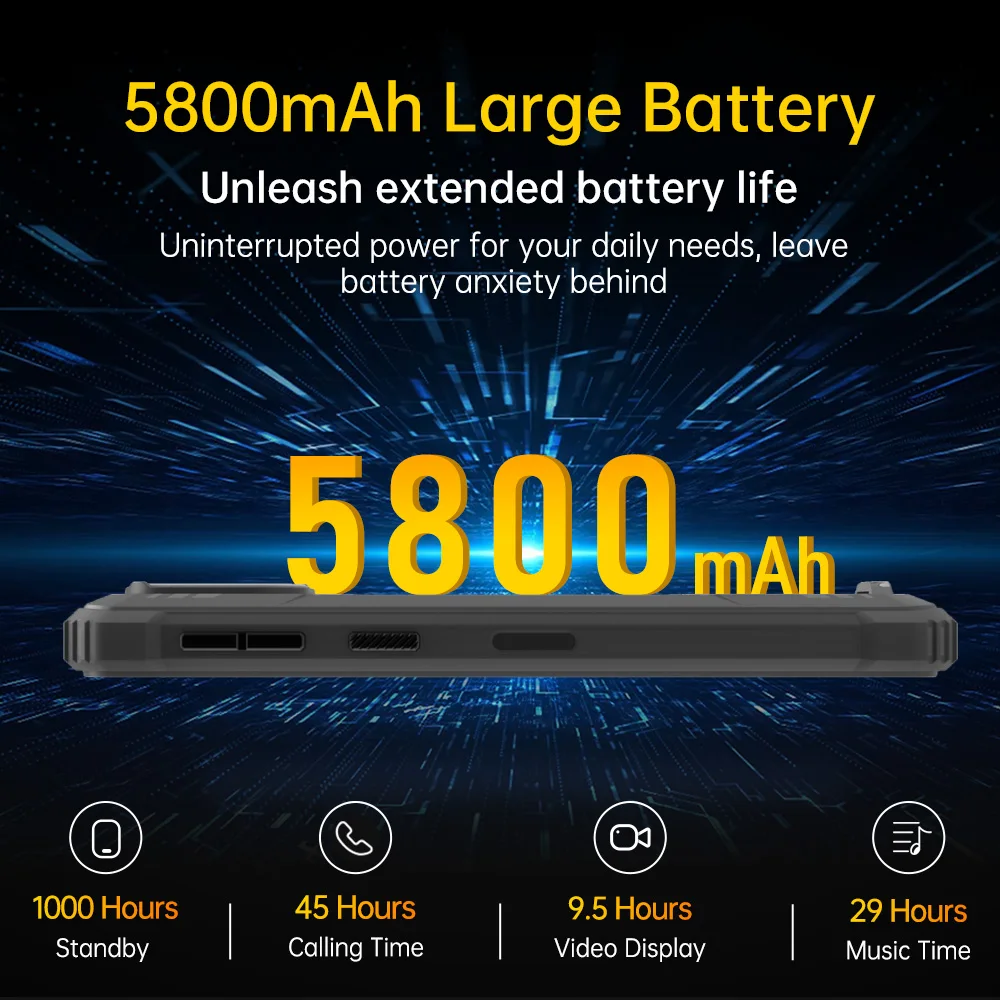 Oukitel WP32,NFC,4 Гб + 128 Гб,4G Rugged,5800 мАч,5.93",20MP Camera,Android 13,NFC,глобальная версия