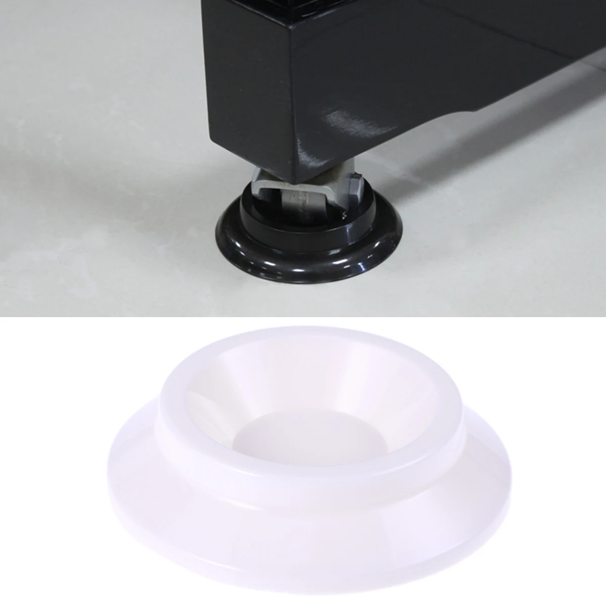

4 PC Piano Non-slip Mat Household Doormats Protector White Floormat Caster Cups