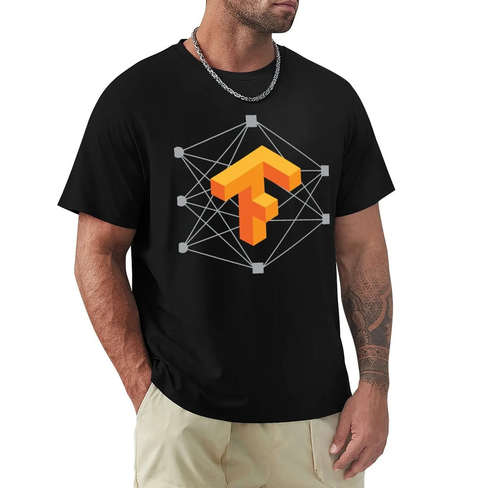 

TensorFlow neural network T-Shirt Holiday Casual Short Sleeve Top