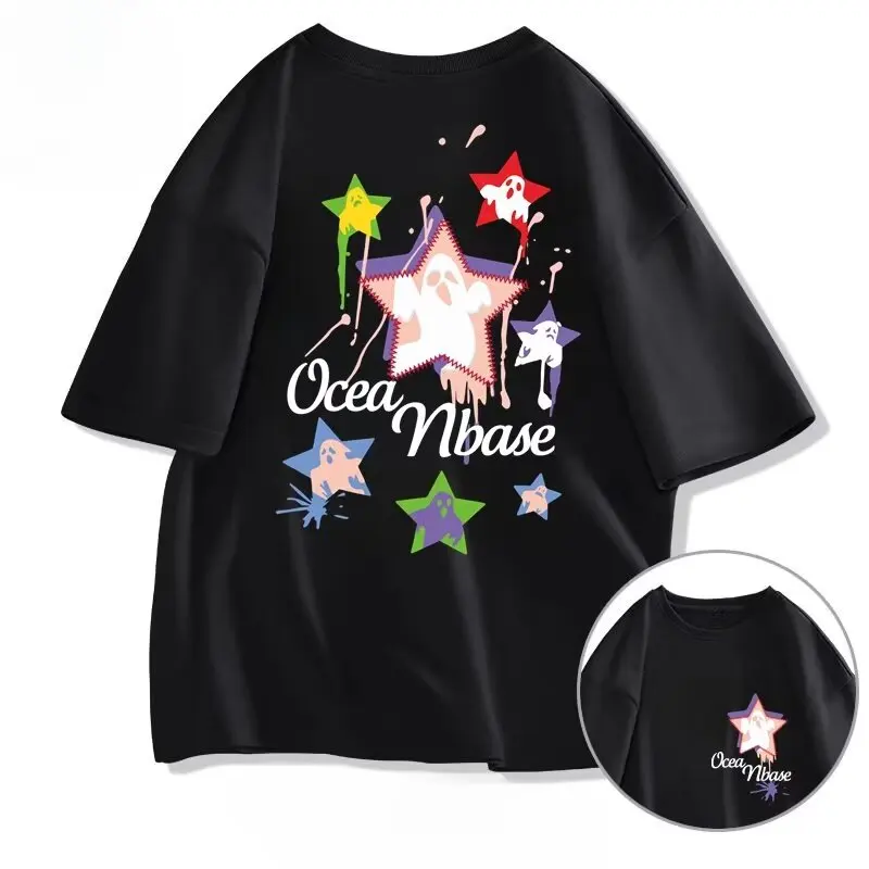 Zomer 100% Katoen Grafische T-Shirts Girl Kawaii Oversized Losse Top Harajuku Tees Meisjeskleding Hoge Kwaliteit Dameskleding