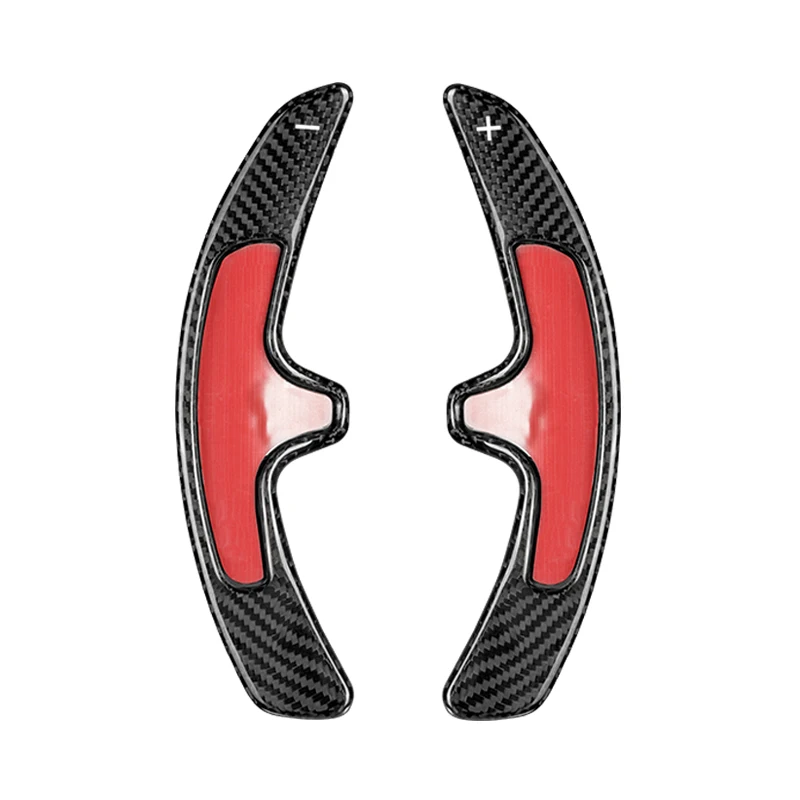 

2Pcs Real Carbon Fiber Car Steering Wheel Shift Paddle For Porsche 911 Cayman 981 Carrera 2012-2016 Paddle Shifter Extension