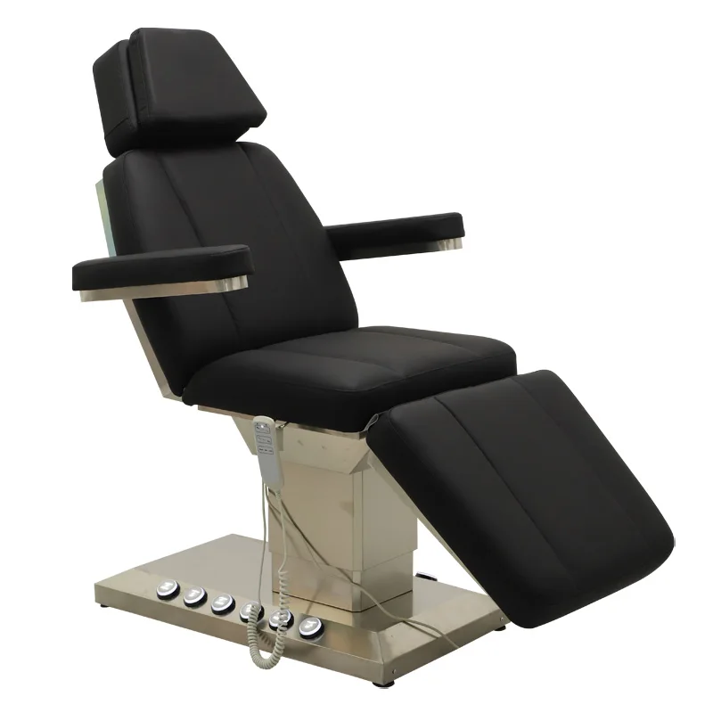 เตียงนวดหน้าไฟฟ้าระดับมืออาชีพ สแตนเลสหรูหรา 3 มอเตอร์ สำหรับสปาและร้านเสริมสวย