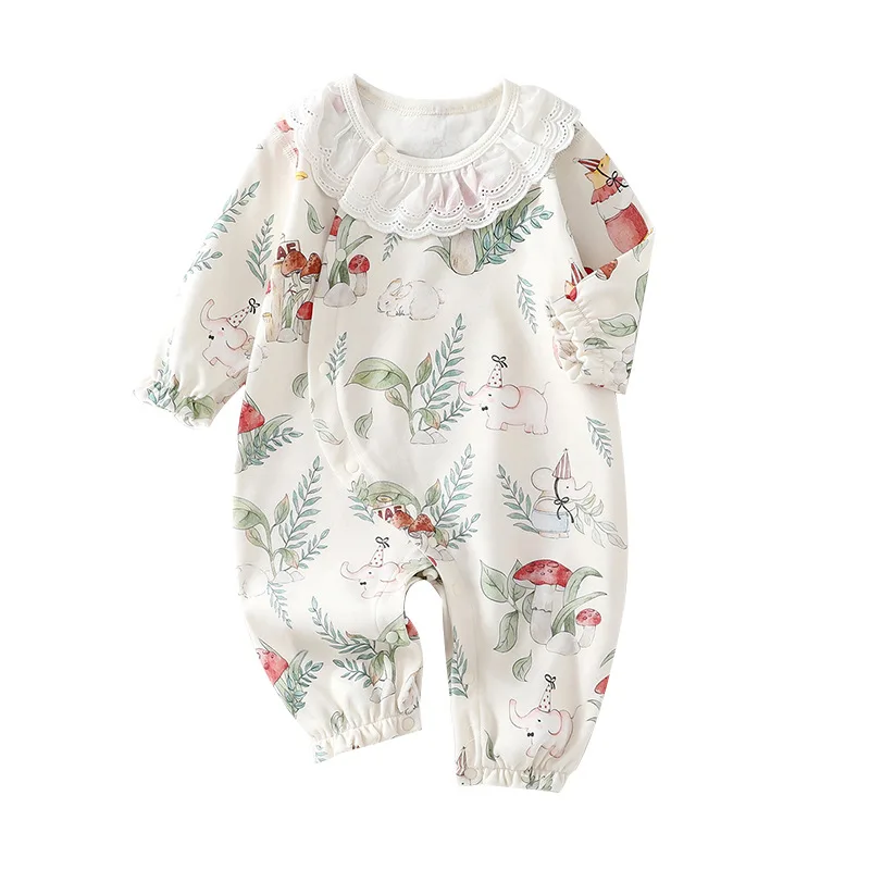 Newborn Spring & Autumn Clothes, Premium Class A Pure Cotton Onesie, Soft Breathable Romper for Infant Boys and Girls