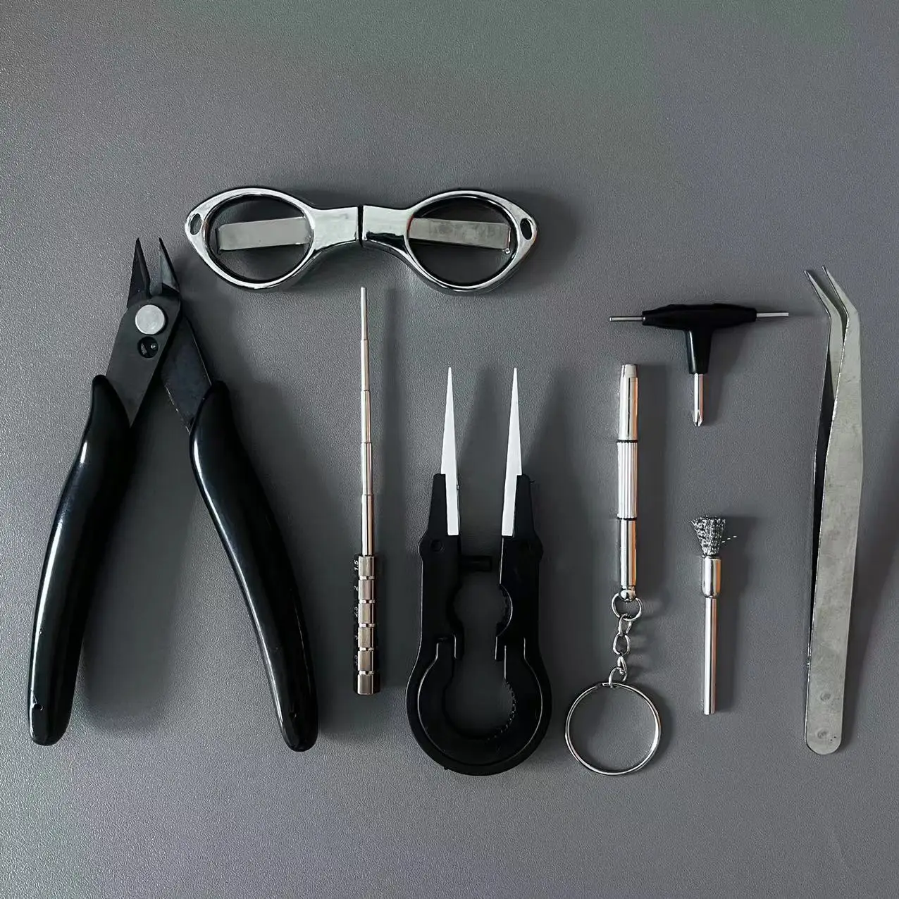 Mini DIY Tool Bag Tweezers Pliers Portable Black Toolkit Sets Wire Heaters Kit Coil Jig Winding Automotive Disassembly Tools