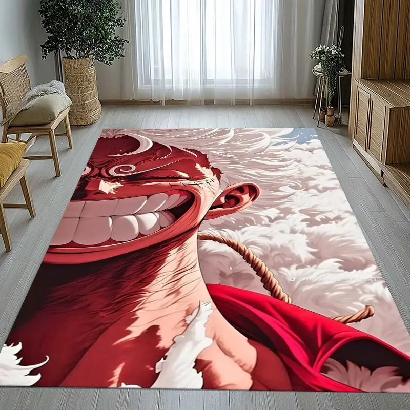 Cartoon One P-Piece Zoro Anime Living Room Non-Slip Area Rug Soft Carpet for Bedroom  Playroom Sofa,Home Decor Doormat Gift