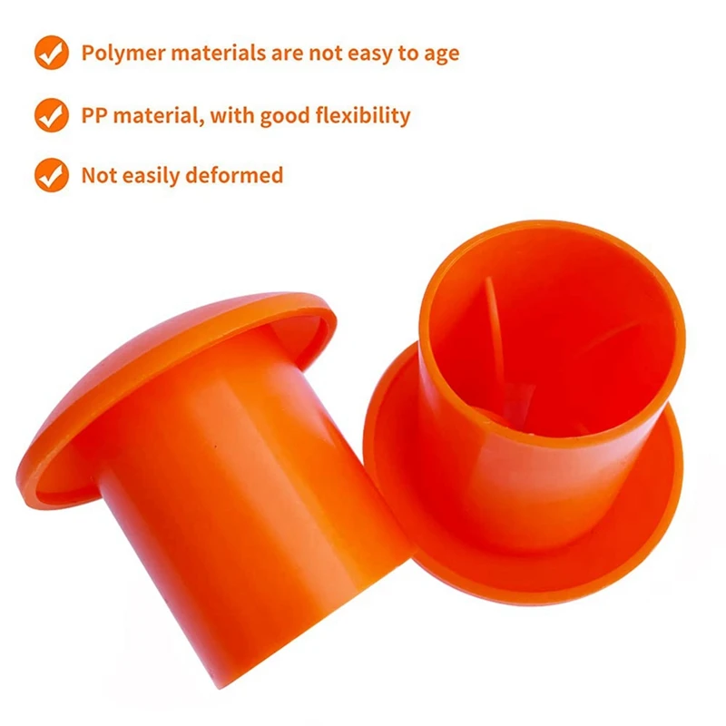 80 Pcs Mushroom Rebar Safety Cover Orange Rebar Covers Caps For Rebar Stake, Rebar Size 3- 8, 10M -25M