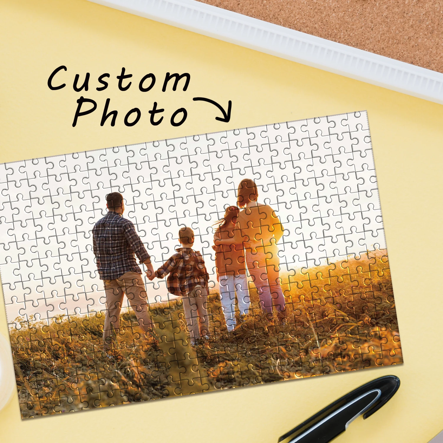 35/150/300/500/1000pcs nice family Custom Photo Jigsaw puzzle Custom DIY Personalised Photo Portrait Puzzles Custom Puzzles