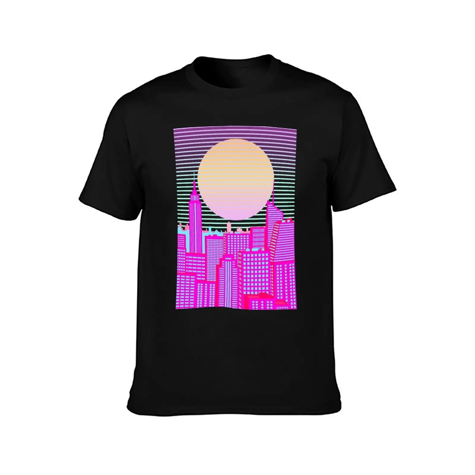 Hello New York Pink Skies T-Shirt summer top graphic shirts plus sizes workout shirts for men