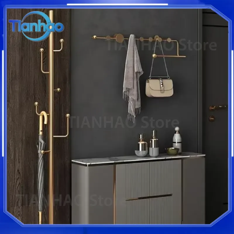 For Nordic Luxury Clothes and Hat Rack Wall Mounted Decorative Coat Stand Bathroom Towel Hooks Entryway Apparel Organizer