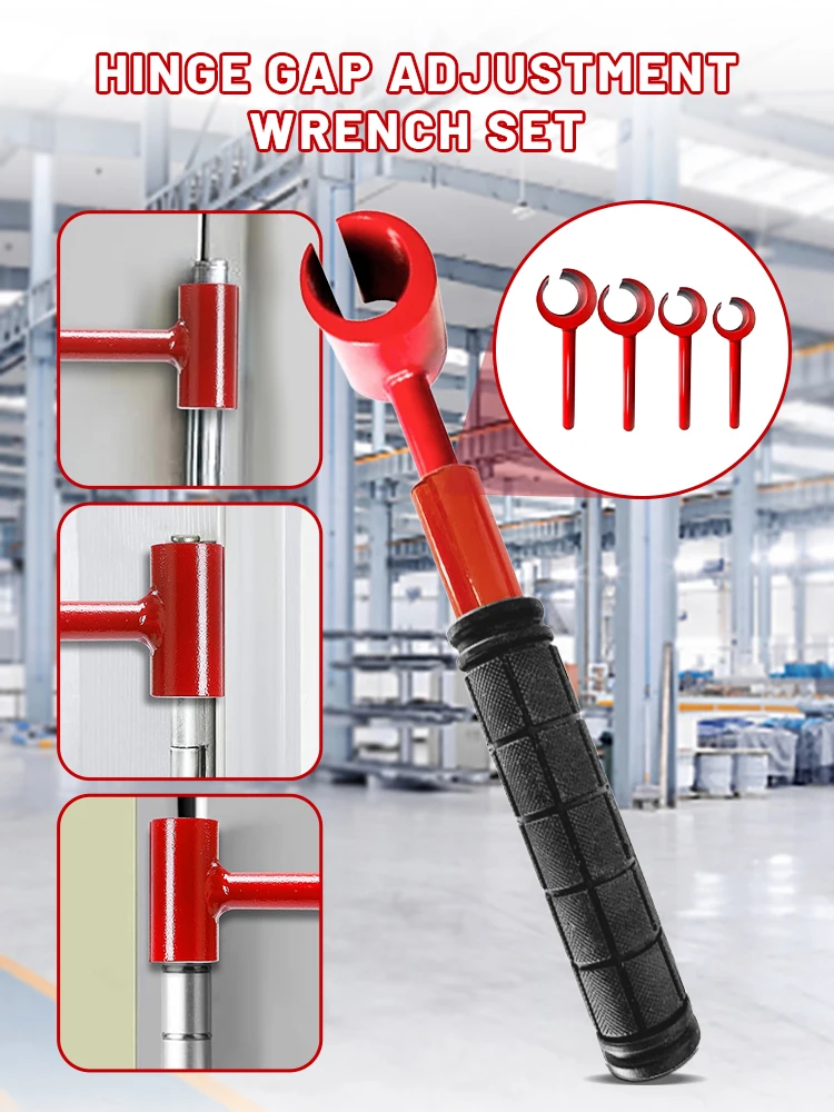 Hinge Gap Adjustment Wrench 4-Piece Upgrade Set Heavy Duty Door Hinge Adjustment Tool for Door and Cabinet Alignment