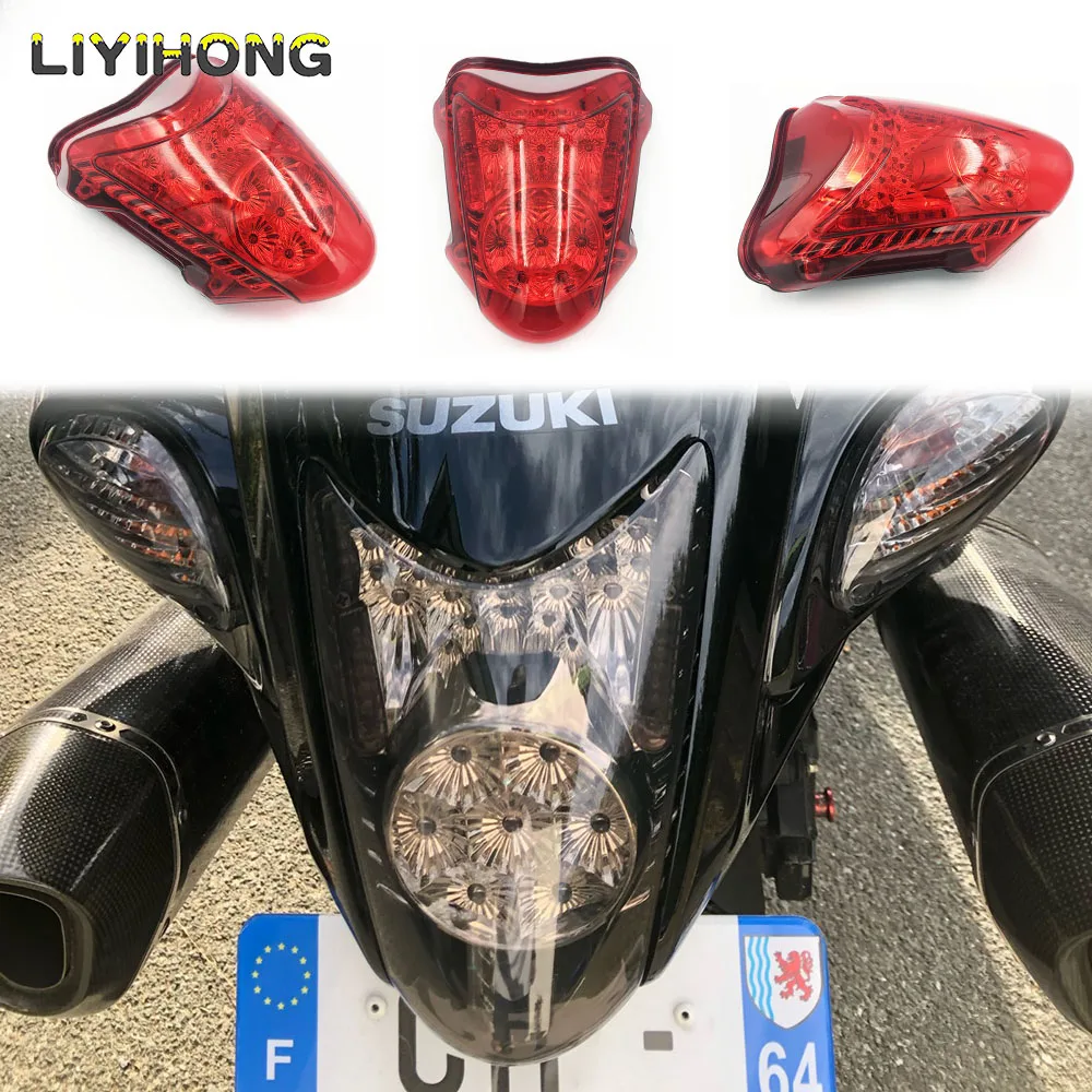 For Suzuki Hayabusa GSXR1300 GSX1300R 2008 2009 2010-2020 E-Mark Rear Tail Light Brake Turn Signals Integrated LED Light